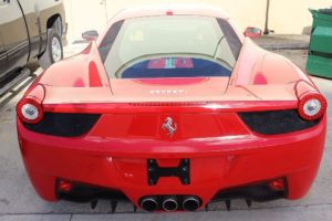 Red-Ferrari-Bumper-repair-and-paint